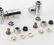 Sapho Corner Combi Připojovací Sada Ventilů Termostatická Triaxiální, Levé Provedení, Chrom