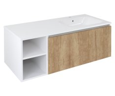 Sapho Lorea Skříňka 120x46x51,5cm (30p+90cm), Pravá, Dub Alabama/bílá Mat