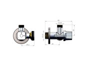 Rohový Ventil DURO Multi 1/2"x3/4"x3/8" ARK-MULTI-123438