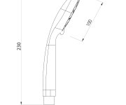 Aqualine Ruční Masážní Sprcha, 3 Režimy Sprchování, Průměr 100mm, Abs/černá Mat