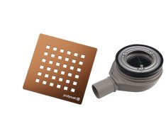 Polysan Flexia Vaničkový Sifon, Průměr 90mm, Dn40, Krytka Měď Mat