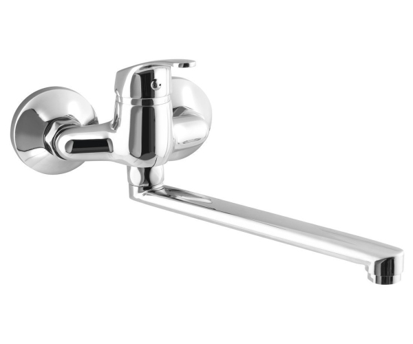 Aqualine 35 Nástěnná Baterie, Rozteč 100mm, Ramínko Ploché 220mm, Chrom