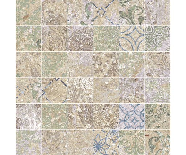Retro mozaika Aparici Bohemian Blend Mosaico 30x30 Nat. Rett. 