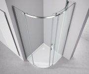 Polysan Thron Round čtvrtkruhová Sprchová Zástěna 900x900mm, čiré Sklo, Pravá