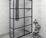 Gelco Cure Black Sprchová Zástěna 1200mm, čiré Sklo
