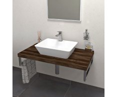 Sapho Avice Deska Pod Umyvadlo 70x50cm, Tl.5cm, Dub Tmavý