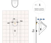 Kerasan Aquatech Urinál Se Zakrytým Přívodem Vody 21x53,5 Cm, Včetně Sifonu, Bílá