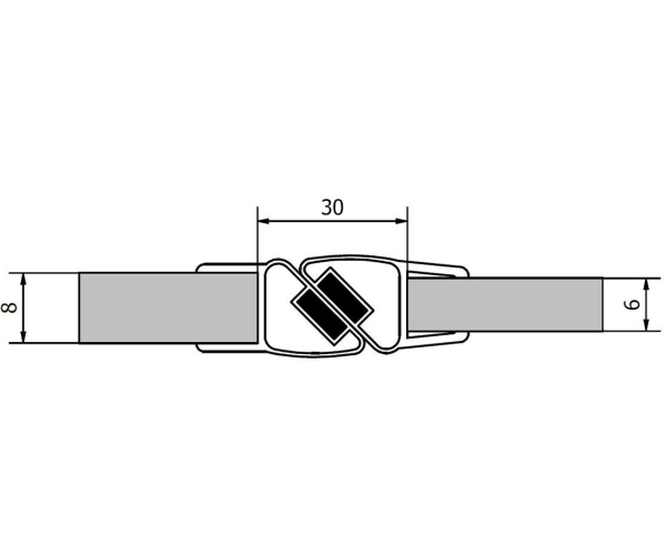 Polysan Sada Dvou Těsnění (magnet) Na 6 A 8mm Sklo, 2000mm
