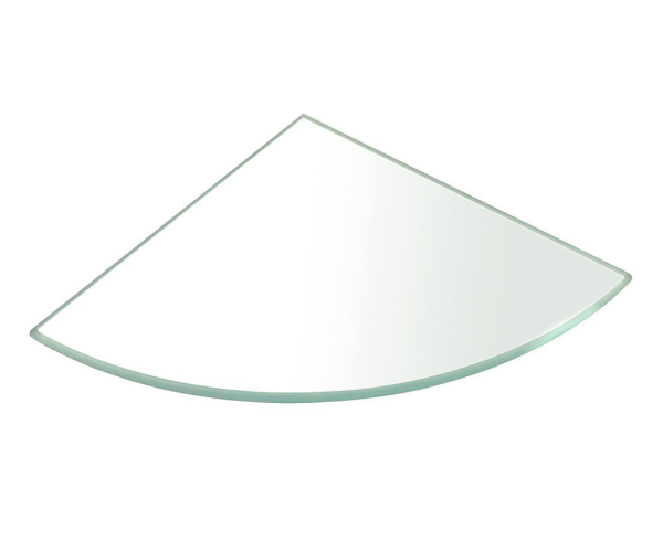 Sapho Rohová Polička 200x200x8mm, čiré Sklo