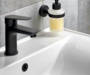Aqualine Samba Dávkovač Mýdla 150ml, Mléčné Sklo, černá Mat