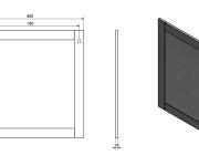 Aqualine Favolo Zrcadlo V Rámu 80x80cm, Bílá Mat