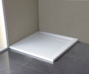 Polysan Arena Sprchová Vanička Z Litého Mramoru Se Záklopem, čtverec 90x90cm, Bílá