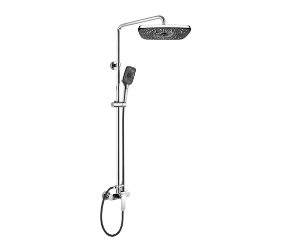 Mereo Eve Sprchová Baterie S Talířovou Hranatou  Sprchou, černá