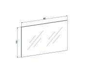 Mereo Zrcadlo 1200x700x20 Mm