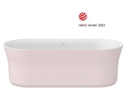 Vana Ypsilon - Vana Ypsilon 180x80, volně stojící, Alabaster Pink/bílá, krytka odtoku bílá/černá/chrom XC00100085