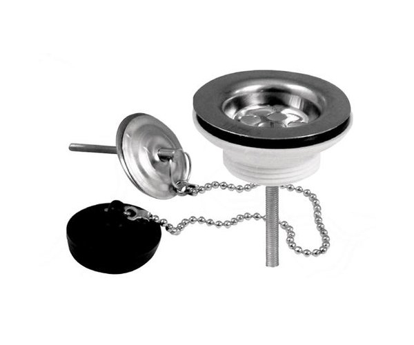 Pileta Umyvadlová - Bez Sifonu, 5/4" S Nerezovou Mřížkou, Zátkou A řetízkem