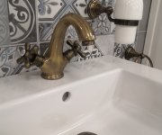 Umyvadlová baterie bez výpusti MORAVA RETRO Stará mosaz (Bronz) 3/8" MK128.0SM