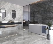Dlažba jako mramor Cifre Lixium Black 60x120 Luc. Rett. - antracitová