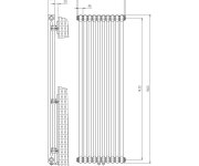Sapho Fede Otopné Těleso 1500x490mm, 10 Seg., černá Mat