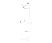 Mereo Držák Sprchy Posuvný 710 Mm