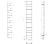 Sapho Dina Otopné Těleso 300x1740 Mm, Bílá