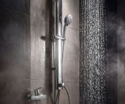 Aqualine Tour Sprchový Sloup K Napojení Na Baterii, Hlavová, Ruční Sprcha, Chrom