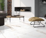 Dlažba jako mramor Deceram I Marmi Calacatta Oro Polished 80x80 - bílá