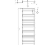 Sapho Fantina Otopné Těleso 500x1647 Mm, černá Mat