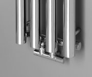 Sapho Pilon Otopné Těleso 270x1800mm, Se čtyřmi Háčky Pro Ručník, Chrom