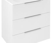 Sapho Set Koupelnová Skříňka Cirasa 70cm S Umyvadlem A Led Zrcadlem, 3x Zásuvka, Bílá Lesk