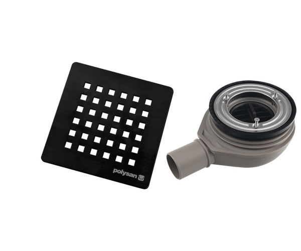 Polysan Flexia Vaničkový Sifon, Průměr 90mm, Dn40, Krytka černá