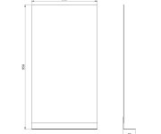 Aqualine Seca Zrcadlo S Policí 50x95cm, Cu Free, černá Mat