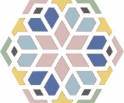 Retro dlažba Codicer Kasbah Mix Colors 22x25 Hexagonal