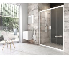 Sprchové dveře Blix BLDP4 - BLDP4 150, bílá+transparent
