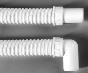 Polysan Odpadní Flexi-zkracovatelné Dopojení, L-100 Cm, Koleno 40/40 Mm