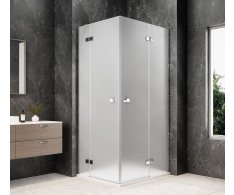 Polysan Globe Chrome Obdélníkový Sprchový Kout 1100x900mm, Rohový Vstup, Matné Sklo