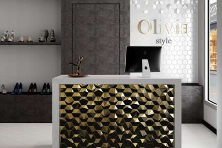 3D hexagonální obklad ve zlaté barvě Equipe Magical 3 