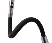 Dřezová baterie s flexibilním ramínkem AMUR chrom/černá 3/8" AM719.0/12C