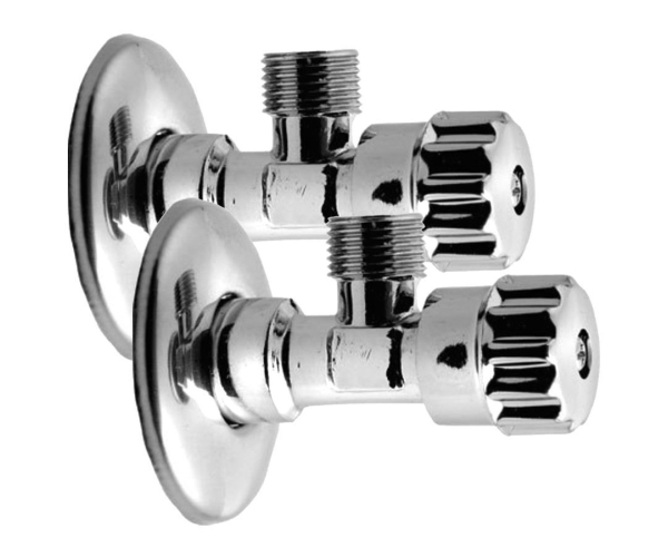 Aqualine Multiturn Rohový Ventil 1/2"x3/8", Pár, Chrom