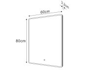 Sapho Piri Zrcadlo S Led Osvětlením 60x80cm, Senzor, 2700-6500k