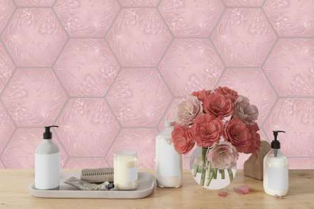 Růžový obklad Gaudi Lux Rose (šestihran od Codiceru)