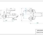 Dakota, Vanová Stěnová Baterie Bez Sprchové Sady, Keramický Přepínač, Rozteč 100mm DAK10110CD