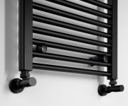 Aqualine Direct Otopné Těleso S Bočním Připojením 450x960mm, černá Mat
