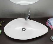 Cerastyle Ovali Keramické Umyvadlo 74x38,5cm, Bílá