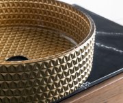 Sapho Maragua Skleněné Gravírované Umyvadlo Na Desku ø 39,5cm, Zlatá