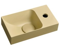 Sapho Piccolino Betonové Umývátko 30,8x17cm, Baterie Vpravo, žlutá Mat