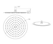 Sapho Slim Hlavová Sprcha, Průměr 300mm, Měď Mat