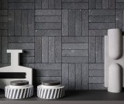 Obklad jako kámen Sant Agostino Tetris Block Dark Mat 5x20 - antracitová