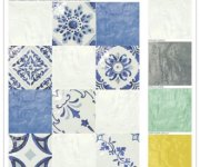 Retro dekor La Fenice Polveri Vietresi Wall Decoro Forio 22,5x22,5 - Mix
