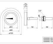 Teploměr Se Zadním 1/2"napojením A Jímkou50mm, Dn100mm, 0-120°c 05899ME-100.120